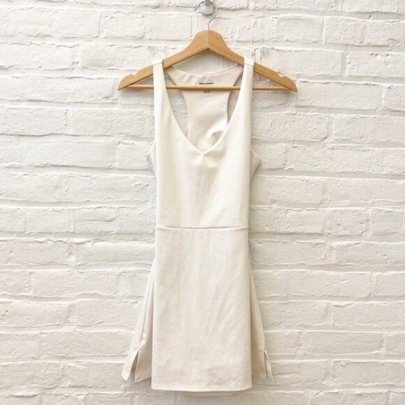 Reformation Dresses & Skirts - Reformation || Naomi Ecomove Active Dress Cutout Built In Shorts Off White Small